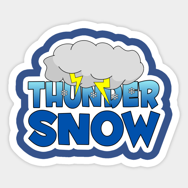 Thunder Snow Sticker by TeaShirts